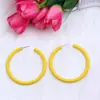 Pendientes de Aro Grandes de Acrílico Círculo Liso Moda de Nicho Personalidad Simple Aros para Orejas Pendientes de Dopamina para Mujer Forma Redonda