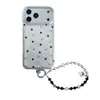 Capa de Celular Dourada Estrela Brilhante Estilo Coreano Adequada para Apple 17 Pro Max, Pulseira para iPhone 16, 15 Anti-Queda, 14 para Mulheres