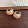 Pendientes de Gota de Aceite Chapados en Oro Real Estilo Coreano para Mujer, Pendientes Versátiles de Moda Retro con Diseño Único