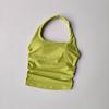 Nuevo Sujetador Deportivo para Mujer a Prueba de Golpes para Correr Acanalado Fitness Halter Hermoso Sujetador de Espalda Top Chaleco de Yoga Transpirable
