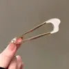 Pasador de metal en forma de U simple y moderno estilo chino, pasador de alta gama para la parte posterior de la cabeza, herramienta para peinar el cabello, palillo para el cabello, accesorio para moño