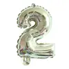 Balão decorativo de folha de alumínio dourado prateado digital de 32 polegadas para aniversário de um mês