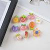 Accesorios para Zapatos de Agujeros Hebilla diy Flor para Zapato DIY Polvo Fino Borde de Hielo Fruta Removible Accesorios de Resina Flor para Zapato Hebilla para Zapato