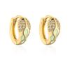 Austrália Europa Antiga e América Mini Brinco Exquisito Cobre Banhado a Ouro 18K Pingente Zircônia Cobra Brincos Retrô Transfronteiriço Novo Produto