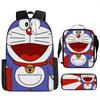 Mochila Doraemon Desenho Animado Anime Estudante do Ensino Fundamental e Médio Mochila Escolar Estampada 4-5-6 Série Pasta Estojo