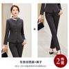 Blazer Listrado Moderno Vestido de Terno Profissional Feminino Conjunto de Duas Peças Joalheria Traje Formal Uniforme de Trabalho de Apresentador Outono