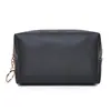 Bolsa de Maquillaje PU de Color Sólido Bolsa de Tocador Grande de Viaje Bolsa Cuadrada Portátil para Almacenamiento de Cosméticos