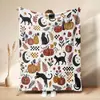 Venta Caliente de Otoño Estampado de Calabaza Manta de Siesta Cosecha Acción de Gracias Hogar Manta de Franela Polar Personalización