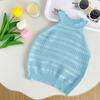 2025 Ropa Nueva de Verano para Niñas Color Sólido Sin Mangas Tirantes Bebé Más Fácil de Combinar Tops Niños Cuello Redondo Chaleco Ropa Exterior Delgada
