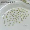 Mini Decorações 3D de Estrela de Zircônia para Unhas 3mm Pentagrama Strass de Fundo Plano Strass de Formato Irregular para Unhas Postiças
