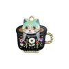 Acessórios para Joias Artesanais DIY Liga Esmalte Divertido Impresso Copo de Água Pingente de Gato Brincos Materiais para Brincos