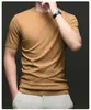 Nuevas camisetas de cuello redondo para hombre, disponibles en múltiples colores para primavera y verano, estilo básico, adecuadas para uso casual y para ir al trabajo, color liso, manga corta y disponibles para pedidos mixtos