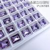 Atacado nail art pontiagudo fundo diamante cristal de cristal K9 açúcar líquido vermelho explosões retangular ângulo reto grande cristal açúcar unha broca jóias