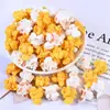 Simulação pipoca diy brinco acessórios material micro paisagem foto adereços resina comida jogar pipoca acessórios