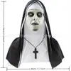 Máscara de monja nueva de Halloween, película de terror El Conjuro 2, máscara de monja, tocado de cabeza de cara de fantasma femenina aterradora