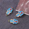 Amazon Moda pulseira de metal estilo nacional de Palmeira joias acessórios diy joias de liga com óleo pingado acessórios