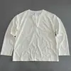 Camiseta Casual de Otoño Nueva de Manga Larga con Cuello Henry Estilo Minimalista para Mujer, Holgada, Diaria, Color Sólido, Transpirable, Capa Base