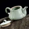 Tetera Horno Ru Cerámica Agrietada Precio Especial Tetera Xishi Tetera Individual Modelo Popular Juego de Té Horno Ge Venta Directa Fábrica Dehua