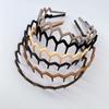 Novo Aro de Cabelo Pressão Antiderrapante Dentado Fosco Moda Japonesa e Coreana Base Tudo-em-Um Lavagem Facial Aro de Cabelo Popular na Internet com Textura para Mulheres