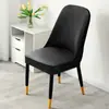 Funda de Silla Impermeable y a Prueba de Aceite Tela Tecnológica Funda para Asiento de Mesa de Comedor Curva 2025 Nueva Funda Elástica para Taburete Anti-Arañazos de Gato