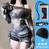 Traje de baño para mujer Pure Desire Manchado de Manga Larga Delgado con Soporte de Acero Boxer Tres Piezas Dividido Traje de Baño Bikini Traje de Baño para Aguas Termales