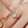 Anel de prata esterlina 925 com laço, design de nicho feminino, anel de zircônia de luxo leve, estilo anel de amor