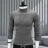 Camiseta Térmica de Manga Larga para Hombre con Cuello Alto 2026 Otoño e Invierno Nueva Doble Cara Versátil Ajustada