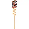 Dibujos animados Winnie the Pooh Pajitas Espirales de Colores Pegatinas Creativas para Pajitas Decoración de Fiesta Pajitas Curvas Venta al por Mayor Transfronteriza