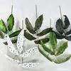 Nuevas Plantas Verdes de Simulación Planta de Hojas de Begonia de 5 Puntas Fondo de Pared de Plantas Diseño Floral DIY Decoración del Hogar Hojas Verdes de Simulación