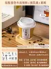 Taza de Café Desechable con Tapa, Taza Doméstica de Papel Kraft Engrosado, Taza de Embalaje para Bebidas Calientes de Té con Leche, Para Llevar Hecha a Medida
