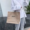 Atacado Transfronteiriço de Bolsas Novas da Moda, Bolsas Femininas de Linho Estilo Coreano de Grande Capacidade, Sacolas de Compras Simples para Atacado