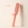 Pente de cabelo elástico fofo para o topo da cabeça, vem com pente de massagem meridianos para estilizar limpo, pente de costelas com almofada de ar