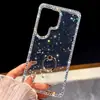 Capinha de Celular Luxuosa com Glitter Lateral de Diamante A17 Capa Dura S24U Adequada para Samsung S26Ultra com Suporte de Anel A56 Transfronteiriça