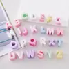 Letras de perla, cuentas de moño, cuentas acrílicas, accesorios para manualidades, dijes para bolsas, llaveros, cadenas para teléfono, cuentas sueltas
