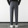 Pantalones Casuales de Primavera y Otoño para Hombre Slim-fit Rectos Cortos Pantalones de Vestir para Adolescente Modernos