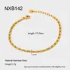 Pulsera y Collar con Patrón Transfronterizo Europeo y Americano de Acero Inoxidable Chapado en Oro de 18K Joyería Impermeable Accesorios de Nicho de Alta Gama para Mujeres