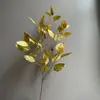 Hojas de Eucalipto Vintage para Decoración del Hogar, Exhibición Interior y Exterior en la Sala de Estar, Combinadas con Flores de Seda y Hojas Artificiales de Otoño