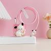 Modelo Onda Adecuado para Cargador Xiaomi de 33W Cubierta Protectora Cable de Datos de Carga Rápida Dispositivo Anti-Mordeduras Perro de Orejas Grandes Tulipán