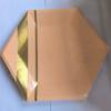Europa y Estados Unidos nuevo plato de papel hexagonal color bronceado sub-sexo suministros para fiesta de cumpleaños plato de papel mármol