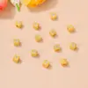 Retenção de cor forte areia dourada trevo de quatro folhas contas de cobre atacado de fábrica contas de ouro antigo hortênsia oca acessórios DIY
