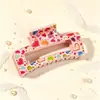 Pinzas para el Cabello Estampadas Transfronterizas, Pinzas de Tiburón, Elegantes Pinzas de Garra con Estampado de Leopardo, Accesorios para el Cabello de Verano de Gama Alta, Venta al por Mayor
