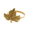Nuevos Anillos para Servilletas Retro de Amazon, Soportes para Servilletas de Calabaza y Hoja de Arce, Anillos para Servilletas de Restaurante Occidental de Hotel, Anillos de Tela