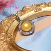 Colgante de Perla de Agua Dulce para Mujer Coreano 8-9mm Luz Fuerte Defecto Microincrustación Oro 18K Simple Moda Elegante Joyería 007