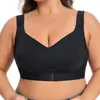 Sutiã Sem Fio com Bojo Cheio para Levantar os Seios, Controla os Seios Laterais, Previne a Queda, Confortável para Esportes, Lingerie Plus Size Transfronteiriça