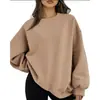 Moletom Esportivo Solto com Gola Redonda para Primavera, Outono e Inverno para Homens e Mulheres, Moletons, Moletons Pulôver, Tops Casuais de Manga Longa
