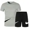 2026 Nike Verão Masculino Conjunto Casual de Shorts de Manga Curta Conjunto Esportivo Respirável de Malha Fabricante Atacado Transfronteiriço