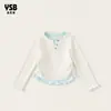 Ropa para Niños Yingsibo Colección Otoño 2026 Conjunto para Niños: Top de manga larga de dos piezas falso y conjunto de dos piezas estilo coreano con jeans para niña