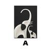 Pintura decorativa sencilla y moderna para sala de estar, mural de pared para TV con elefante en blanco y negro, diseño avanzado, nuevo fondo para sofá, pintura colgante de pared