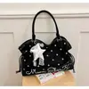 Bolso Tote de Lunares Estilo Coreano para Mujer 2026 Otoño Nueva Llegada Portátil Gran Capacidad Bolsa de Trabajo para el Trayecto Bolso de Hombro Único