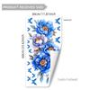 M15070 Calcomanía de Pared Creativa de Mariposa Floral Azul Tienda Decoración de Fondo para el Hogar Calcomanía Autoadhesiva Removible